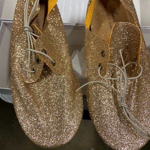 Anniel Rose Glitter Oxford Flats